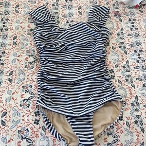 Albion rusched stomach one piece